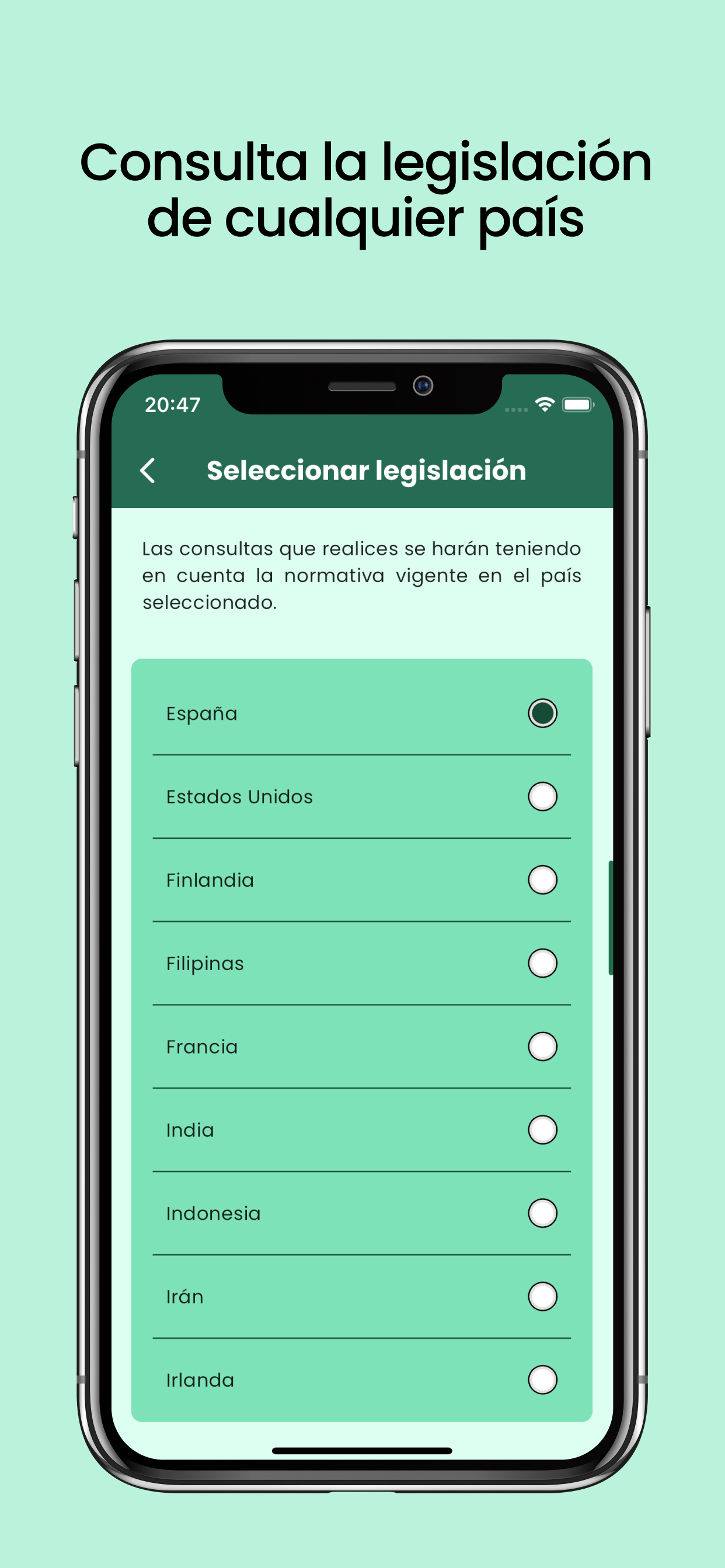 Consulta la legislación de cualquier país